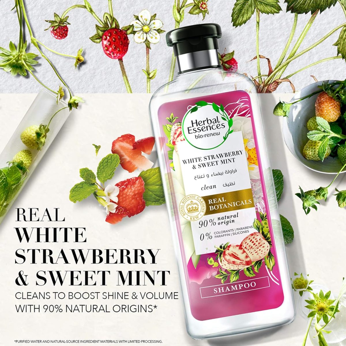 Herbal Essences BioRenew White Strawberry Mint Shampoo 400ml Conditioner 400ml