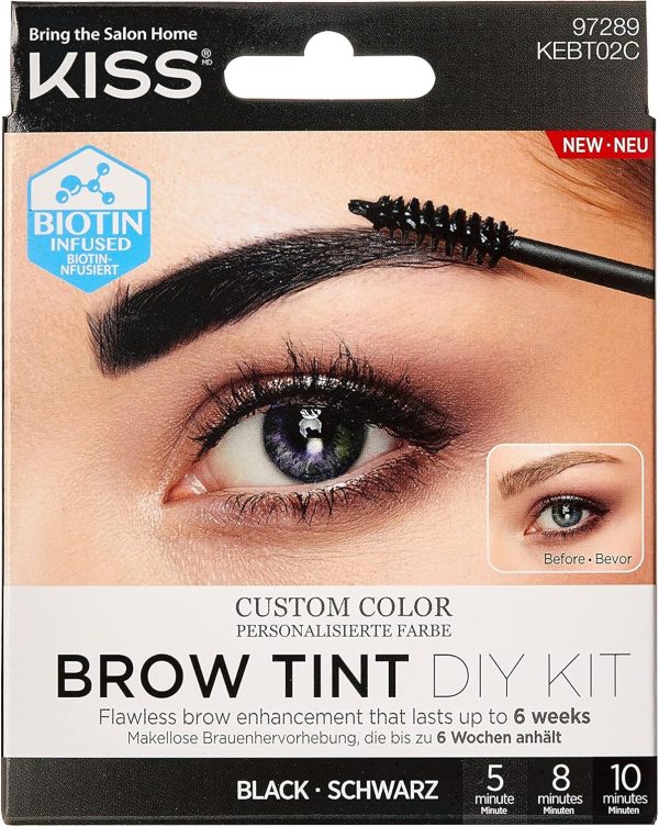 Kiss Brow Tint Diy Kit Black Kebt02C