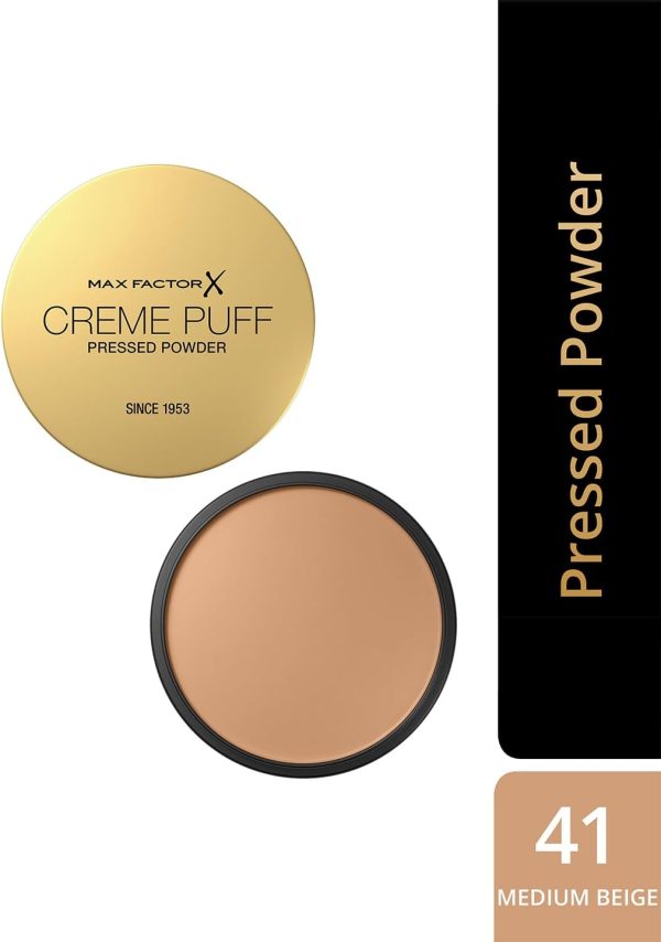 Max Factor Creme Puff Pressed Compact Powder 41 Medium Beige 14g