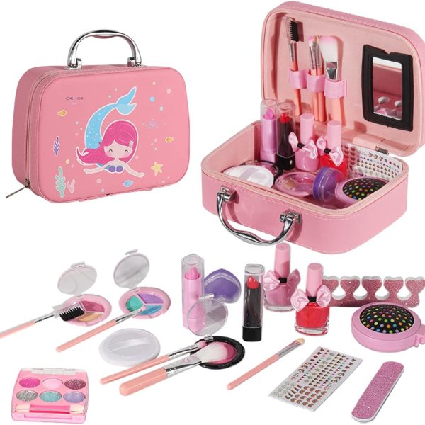 Morelian 20pcsset Girls Makeup Kit Real Kids Make Up Set