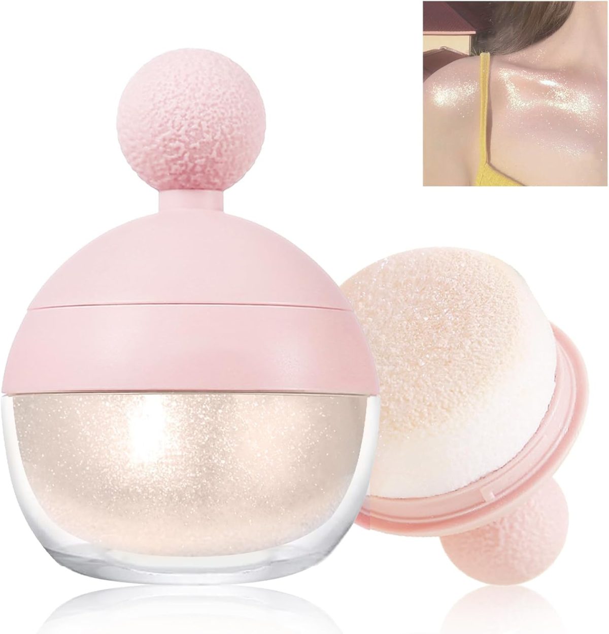 NALACAL Highlighter Makeup Powder Face Shimmer Sparkle Body Highlighter Powder