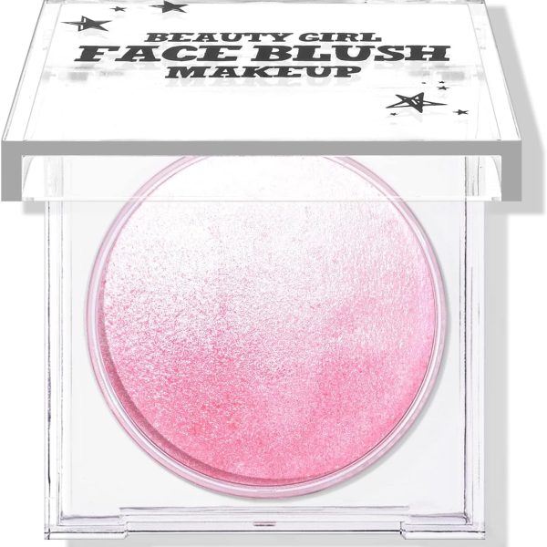 NALACAL Radiant Pink Blush Powder – Baked Face Highlighter for