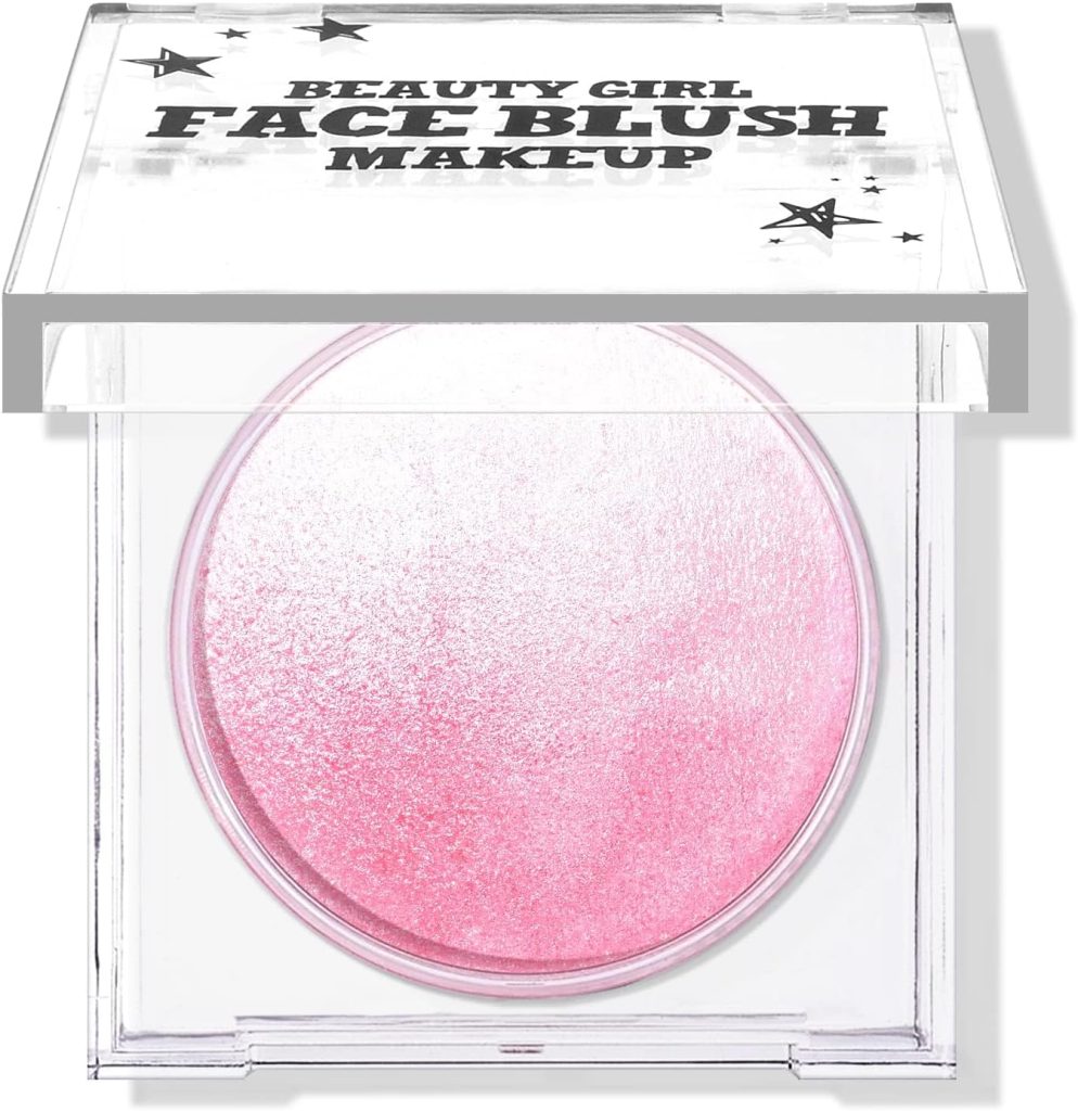 NALACAL Radiant Pink Blush Powder – Baked Face Highlighter for