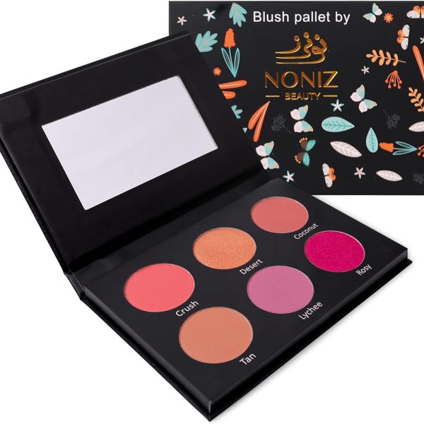 NONIZ 6 Color Powder Blush Palette All In One