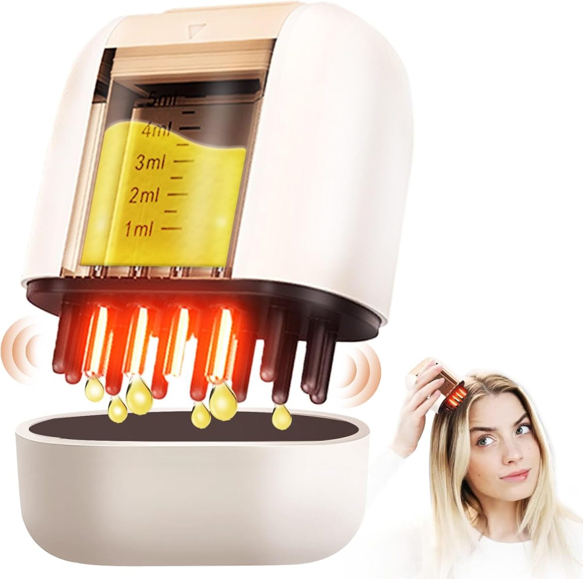 Nigwedete Electric Hair Oil Applicator 2 in 1 Scalp Oil Applicator for