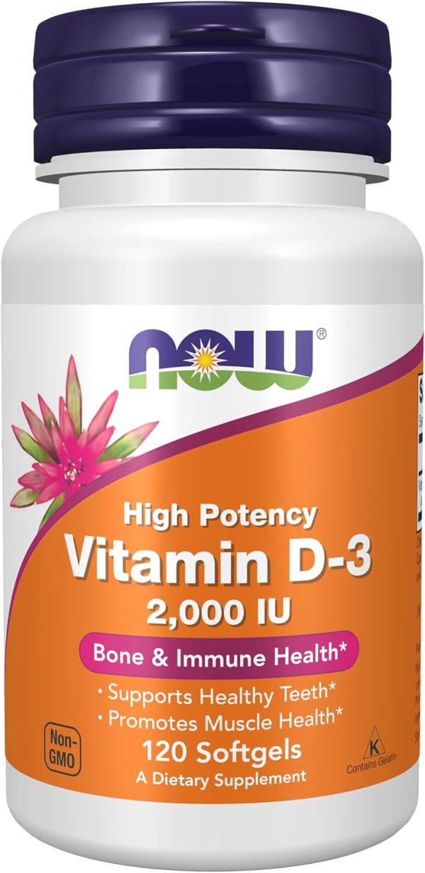 Now Foods Vitamin D 3 2000Iu 120 Softgels