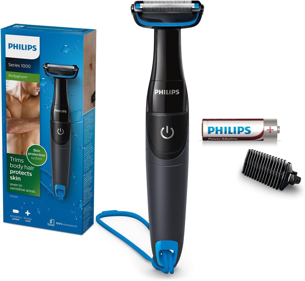 Philips Bodygroom Series 1000 Body Groomer For Men Bg102416 Black