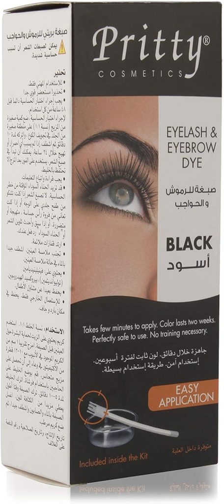 Pritty Blk Eyelash Eyebrow Dye Kit