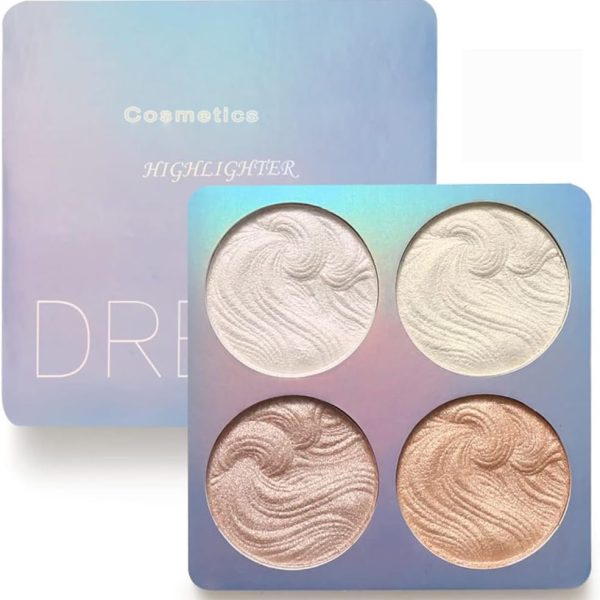 SYOSI Highlighter Makeup Palette Highlighter Palette Illuminator Powder Palette White