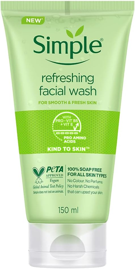 Simple Refreshing Facial Wash Make Up Remover With Pro Vitamin B5 Vegan