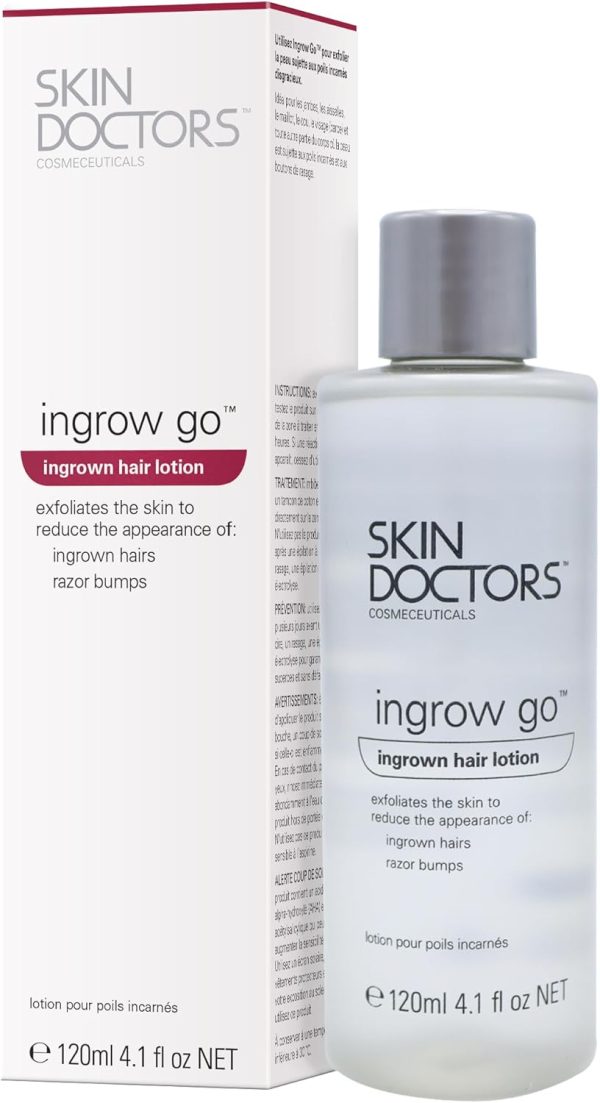 Skin Doctors Ingrow Go lotion Ingrown Hair treatment razor bumps