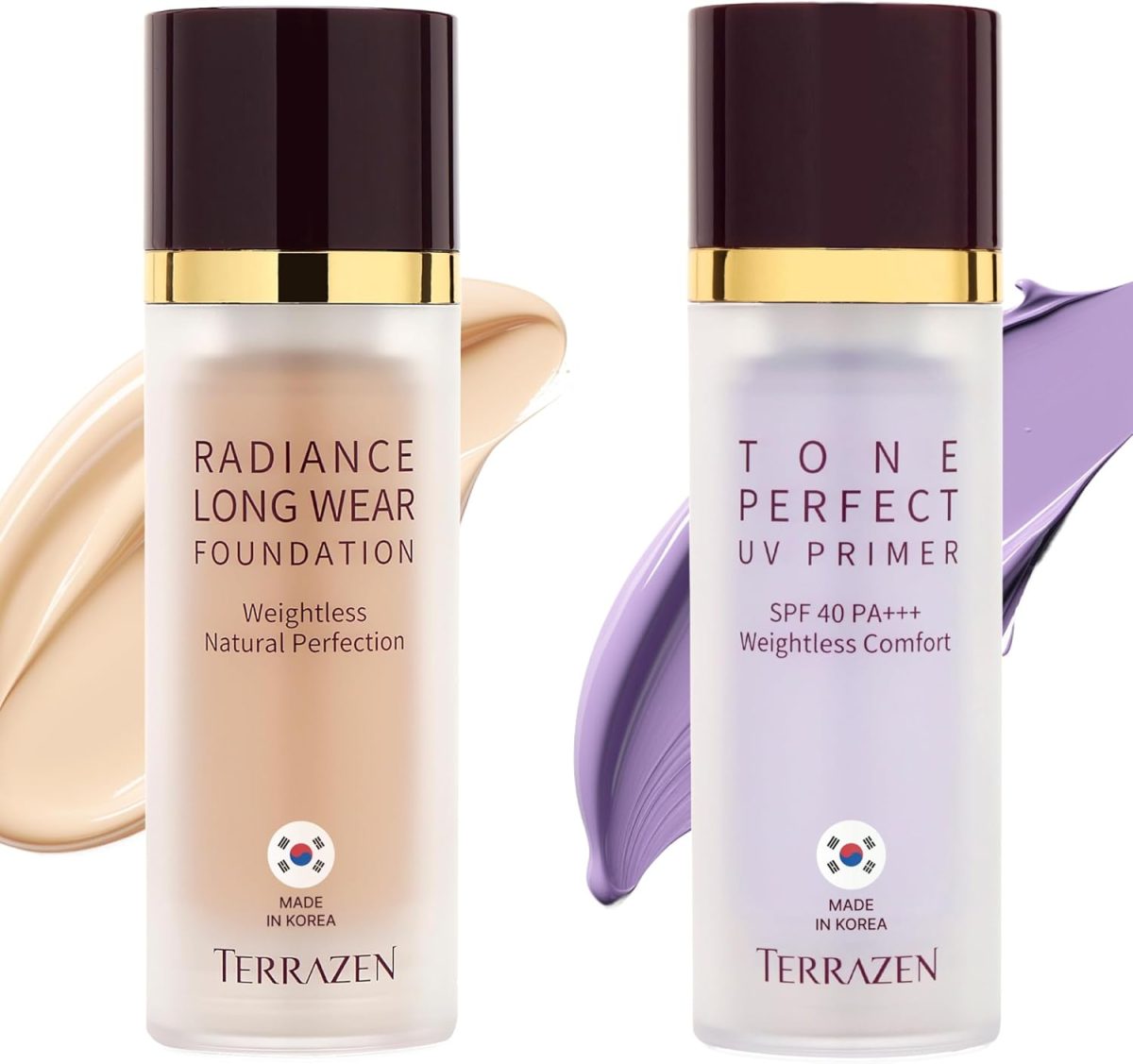 TERRAZEN Korean Makeup Bundle Hydrating Face Primer SPF40 Lavender