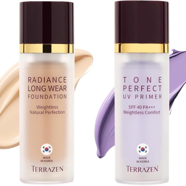 TERRAZEN Korean Makeup Bundle Hydrating Face Primer SPF40 Lavender