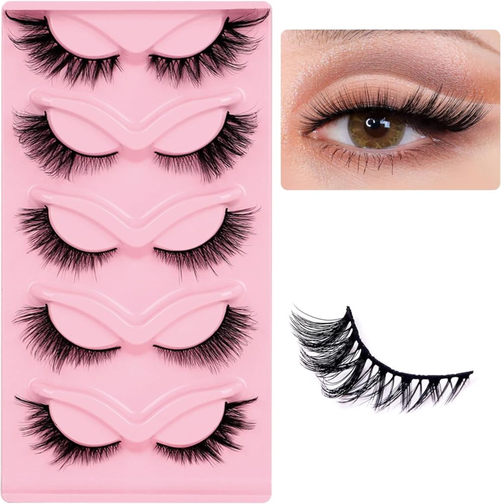 TORMEN False eyelash5 Pairs Fox False EyelashesNaturally curled faux mink