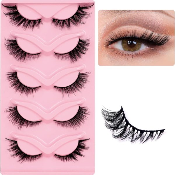 TORMEN False eyelash5 Pairs Fox False EyelashesNaturally curled faux mink