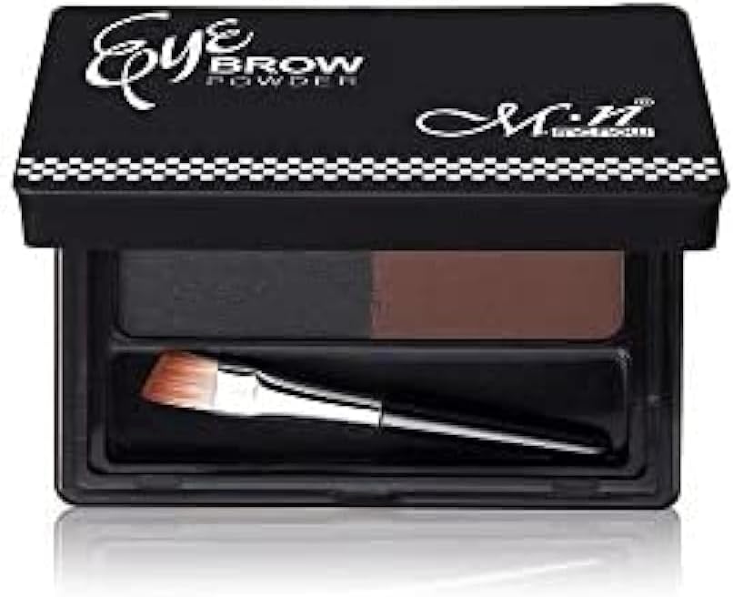 TUZ MN eyebrow powder with brush black color BROWN COLOR