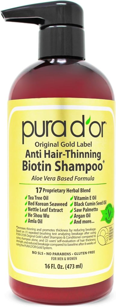 pura dor Original Gold Label Anti Thinning Shampoo Clinically Tested Infused