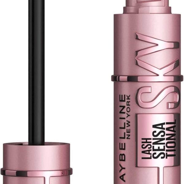 Maybelline New York Sky High Washable Mascara Makeup, Volumizing, Lengthening, Defining, Curling, Multiplying, Buildable Formula, Very Black, 1 Count