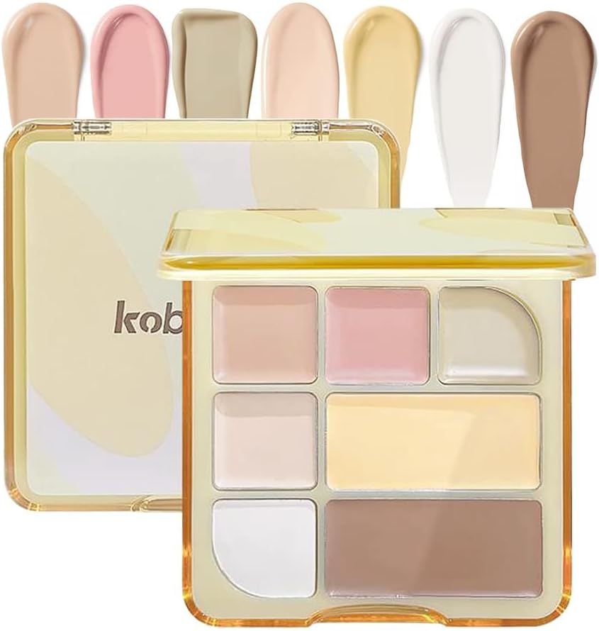 SYOSI 7 Color Correcting Concealer Contour Makeup Palette, Professional Corrector Palette for Conceal Trouble Spots Dullness Dark Circles Correct Discolorations Camouflage Imperfections Covers Redness