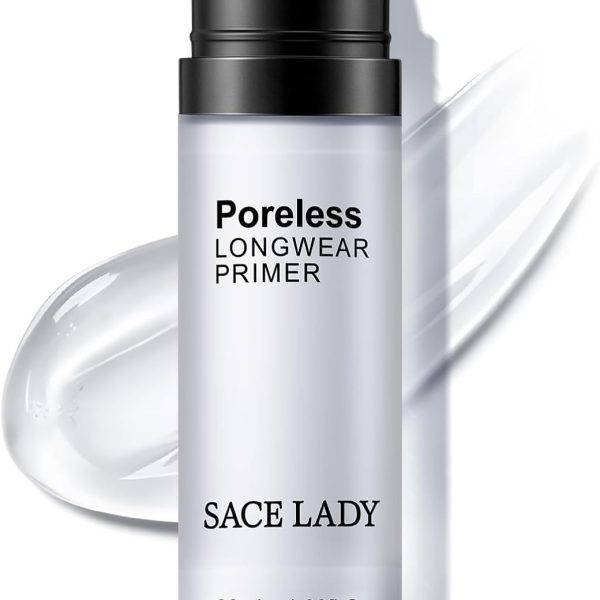 SACE LADY Red & Black Minimise Invisible Pore Foundation Primer Oil- control and Smooth Primer Gel ,Makeup Lasting -long (Size: 30 ml, Colour: Transparent)