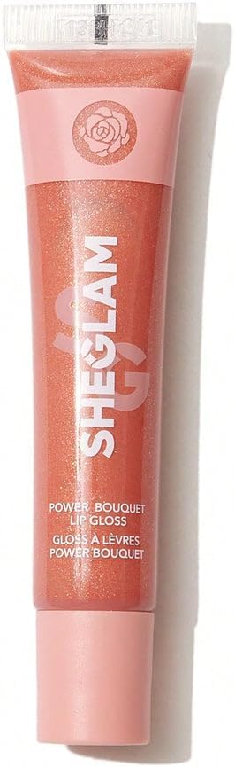 SHEGLAM- Power Bouquet Lip Gloss - Shiny Tinted Moisturizing Lip Gloss Plumping Non-Sticky Lip Oil Repairing Cherry Blossom Extract Lip Care (PINK SLIP)