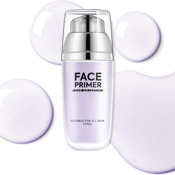 KASTWAVE Face Blurring Primer, Tone Adjust Primer for Face Before, Infused with Caring Serum Smoothes Liners and Pores, Face Makeup for All Skin Types