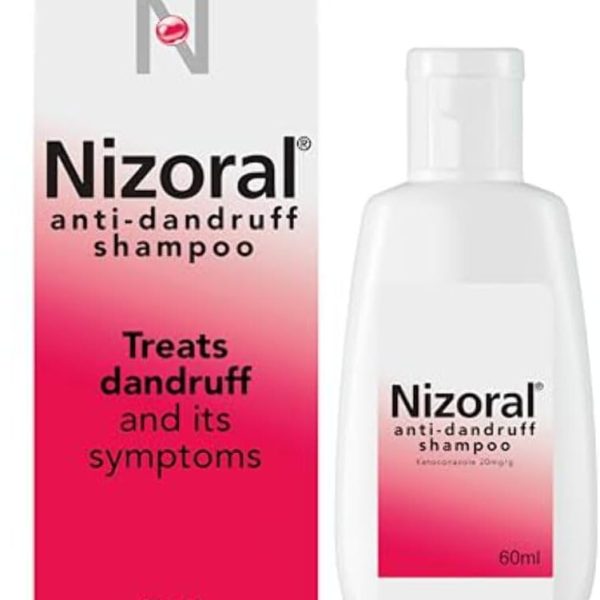 Nizoral Anti Dandruff Shampoo, Perfect for Dry Flaky and Itchy Scalp - 60 ml