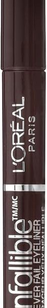 L'Oreal Paris Makeup Infallible Never Fail Original Mechanical Pencil Eyeliner with Built in Sharpener, Black Brown, 0.008 oz.