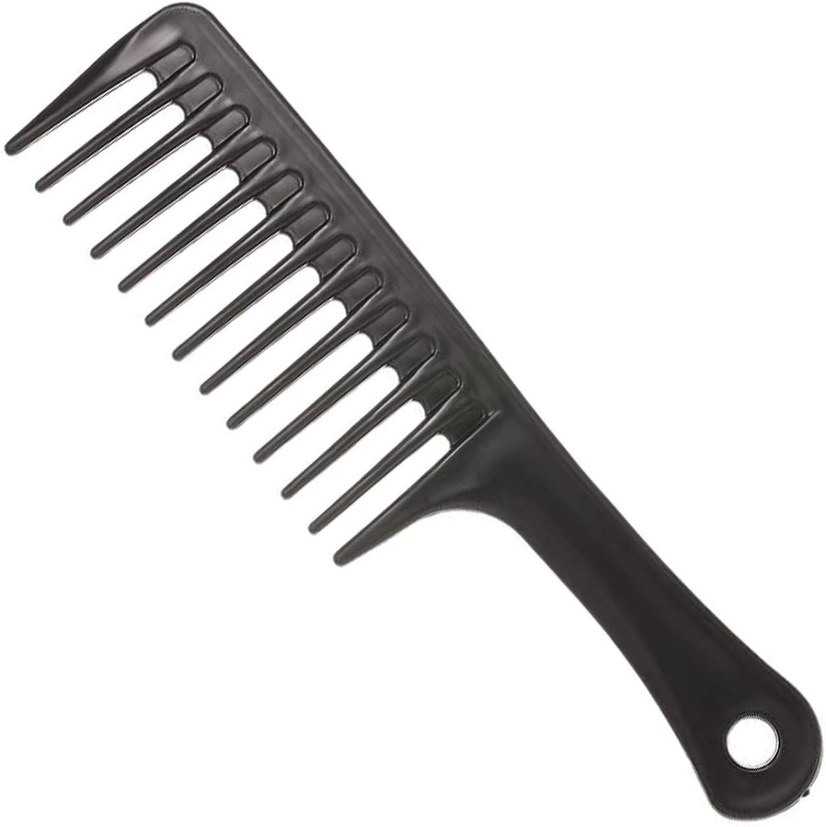 NC Wide Tooth Detangling Handgrip Paddle Hair Comb for Long Hair (Black)