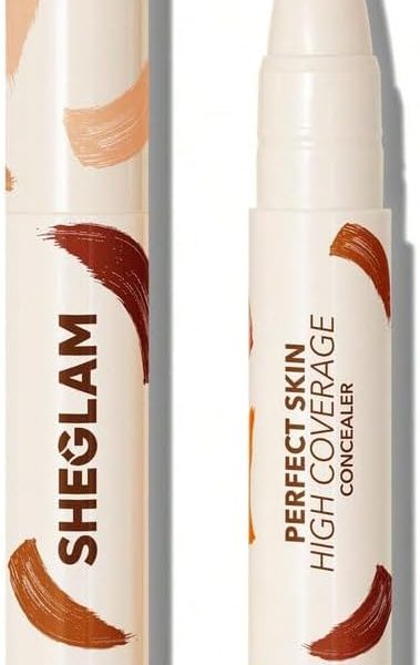 Perfect Skin High Coverage Concealer- Liquid Concealer Brush Moisturizing Weightless All-Day Hydrate Concealer Makeup (BUTTERCREAM)