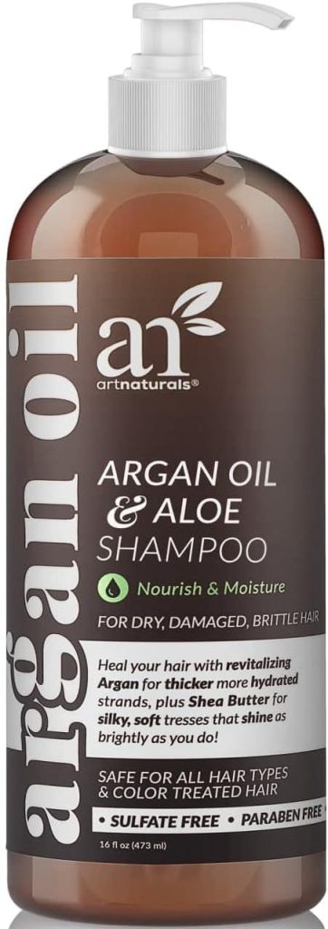 ArtNaturals Moroccan Argan Oil Shampoo - Moisturizing, Volumizing Sulfate Free Shampoo for Women, Men and Teens - Used for Colored and All Hair Types, Anti-Aging Hair Care,(16 Fl Oz / 473ml) -