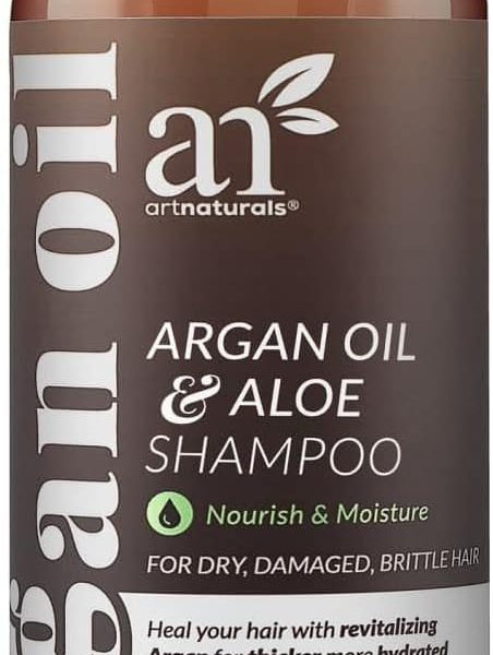 ArtNaturals Moroccan Argan Oil Shampoo - Moisturizing, Volumizing Sulfate Free Shampoo for Women, Men and Teens - Used for Colored and All Hair Types, Anti-Aging Hair Care,(16 Fl Oz / 473ml) -