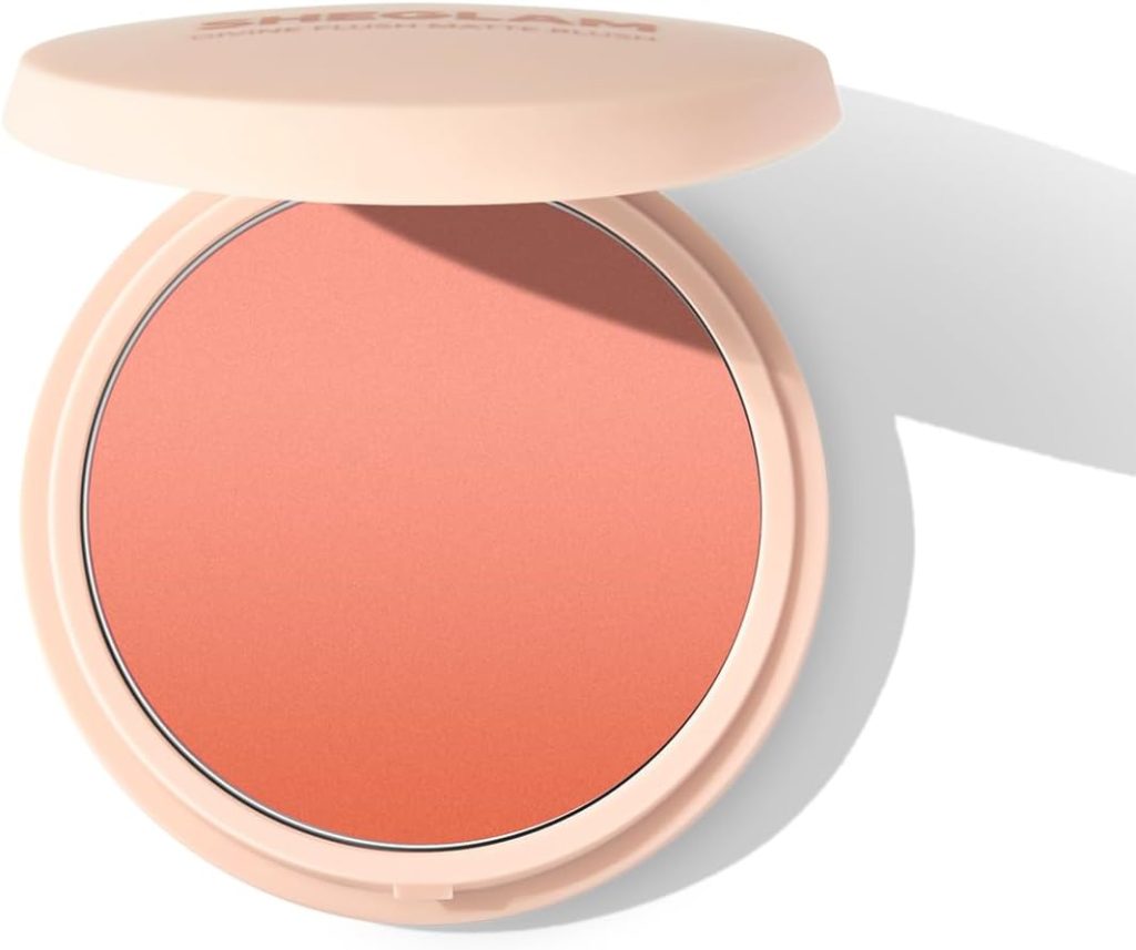 SHEGLAM Divine Flush Matte Blush Powder Highly Pigmented Non-Fading Long Lasting Glowing Lightweight Natural Blush Face Makeup Party Blush-Tangerine