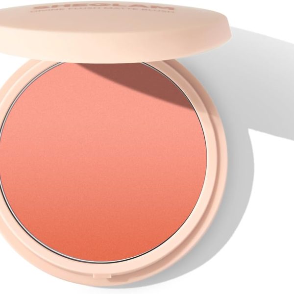 SHEGLAM Divine Flush Matte Blush Powder Highly Pigmented Non-Fading Long Lasting Glowing Lightweight Natural Blush Face Makeup Party Blush-Tangerine