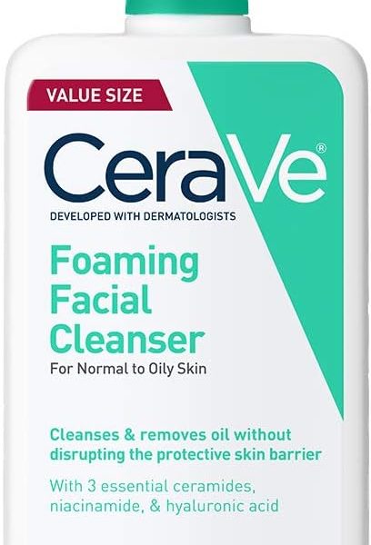 CeraVe Foaming Facial Cleanser, 562 ml (Pack of 1)