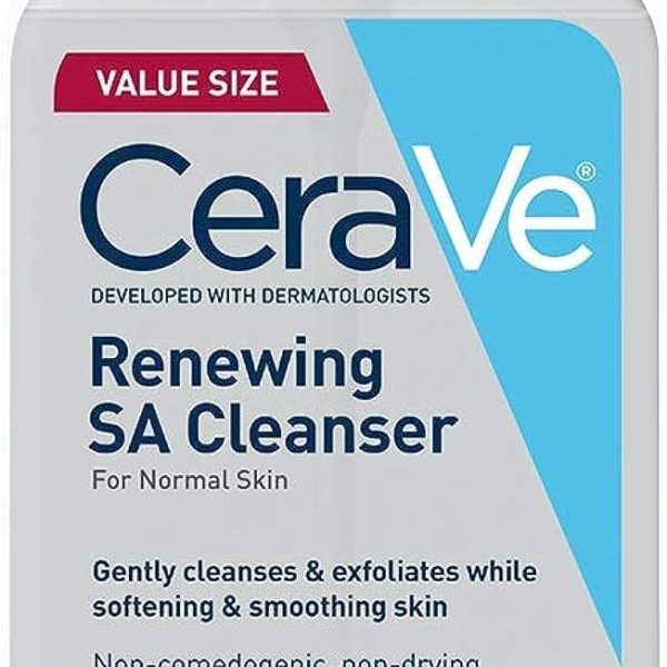 CeraVe Salicylic Acid Cleanser | 16 Ounce | Renewing Exfoliating Face Wash With Vitamin D for Normal Skin | Fragrance Free