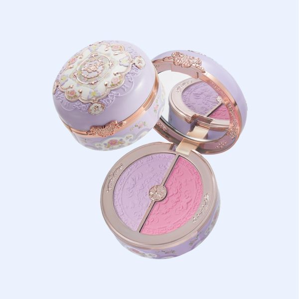 Flower Knows Butterfly Cloud Collar Rouge Box Highlighting & Blush Duo Powder, 0.21 oz./6 g (04 Fluttering Romance, 6g)