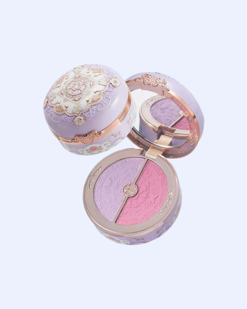 Flower Knows Butterfly Cloud Collar Rouge Box Highlighting & Blush Duo Powder, 0.21 oz./6 g (04 Fluttering Romance, 6g)