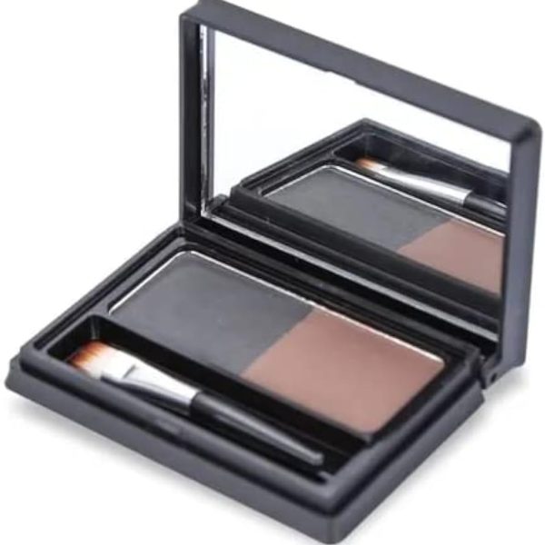 TUZ M.n cosmetics eyebrow powder with brush black color with brown color E15006