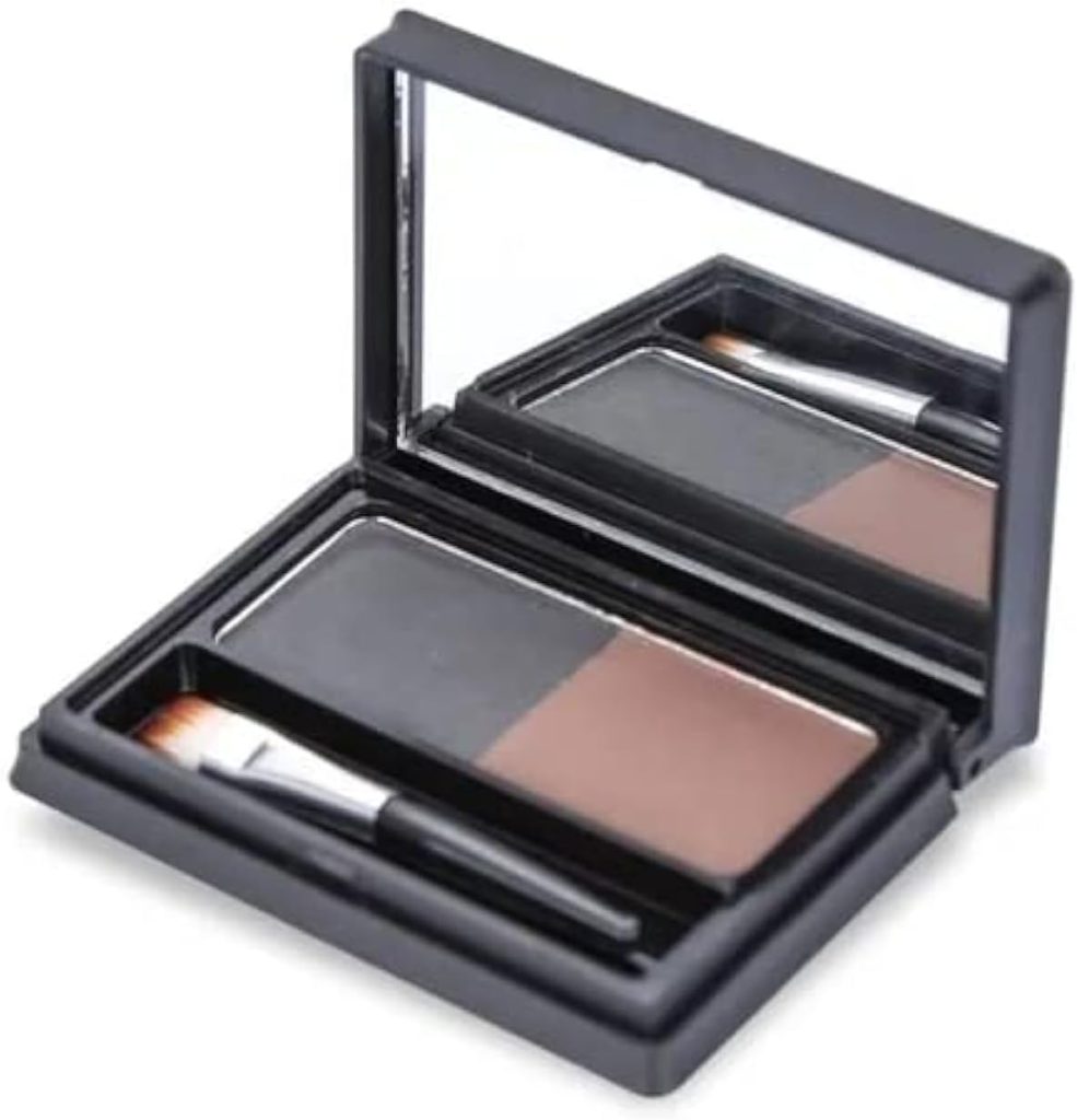 TUZ M.n cosmetics eyebrow powder with brush black color with brown color E15006