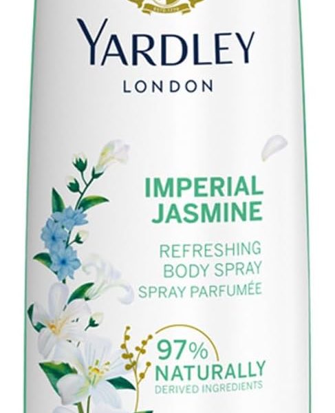 Yardley London Imperial Jasmine Body Spray For Women, Floral Scent With Jasmine And Orange Blossom Fragrance, 200 Ml