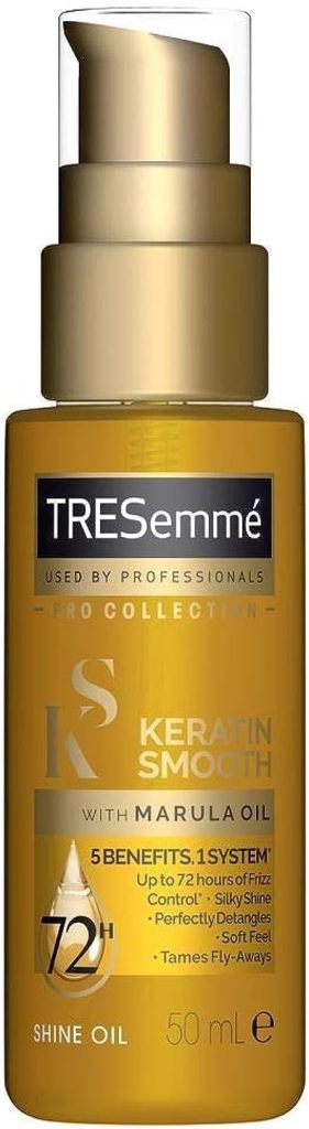 Tresemmé Keratin Smooth Hair Oil, 5 Smoothing Benefits In 1 System, With Marula Oil For Soft And Smooth Hair, 50ml