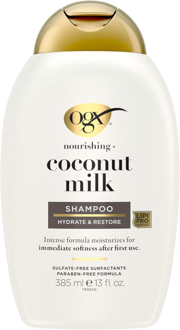 OGX, Shampoo, Nourishing+ Coconut Milk, New Gentle And Ph Balanced Formula, 385ml