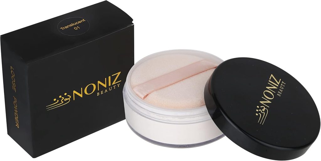 NONIZ Finishing Loose Powder - Matte Finish - Oil Absorbing - Vegan Formula - Cruelty-free Makeup - Setting Powder (Translucent 01)