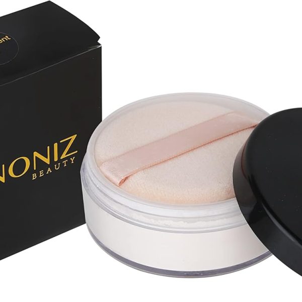 NONIZ Finishing Loose Powder - Matte Finish - Oil Absorbing - Vegan Formula - Cruelty-free Makeup - Setting Powder (Translucent 01)