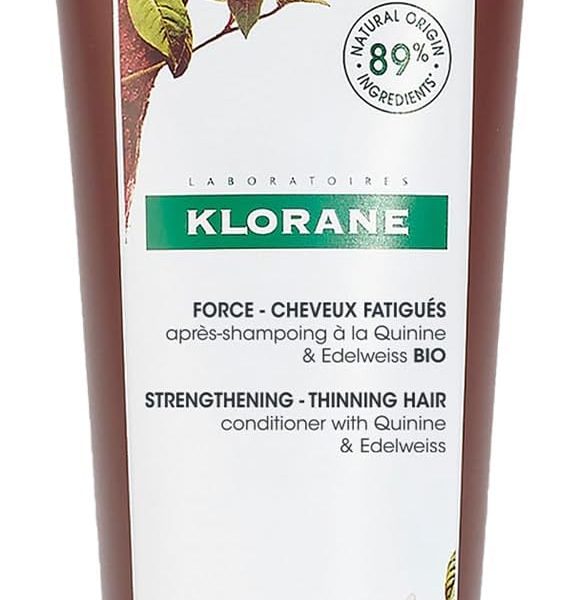 Klorane Strengthening Quinine And Organic Edelweiss Conditioner – Tired Hair, Anti-Hair Loss – Biodegradable