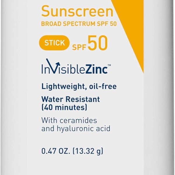 CeraVe Mineral Sunscreen Stick for Kids & Adults | 100% Mineral Sunscreen, Zinc Oxide & Titanium Dioxide with Hyaluronic Acid and Ceramides | Broad Spectrum SPF 50 | Fragrance Free | 0.47 Ounce