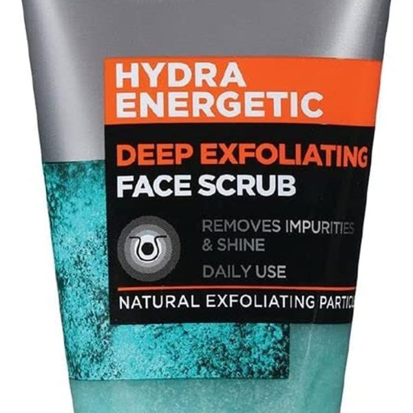 L’Oréal Paris Men Expert Face Scrub, Hydra Energetic Deep Exfoliating Face Wash for Men 100 ml