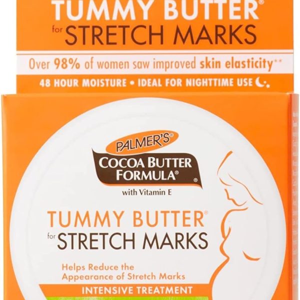 Palmer's Cocoa Tummy Butter Formula for Stretch Marks-Vitamin E-48 Hrs Moisture-Reduce Appearance of Mark-Improve Skin Elasticity-Ideal Nighttime-No Paraben,Sulphate,Dyes,Mineral Oil-125g