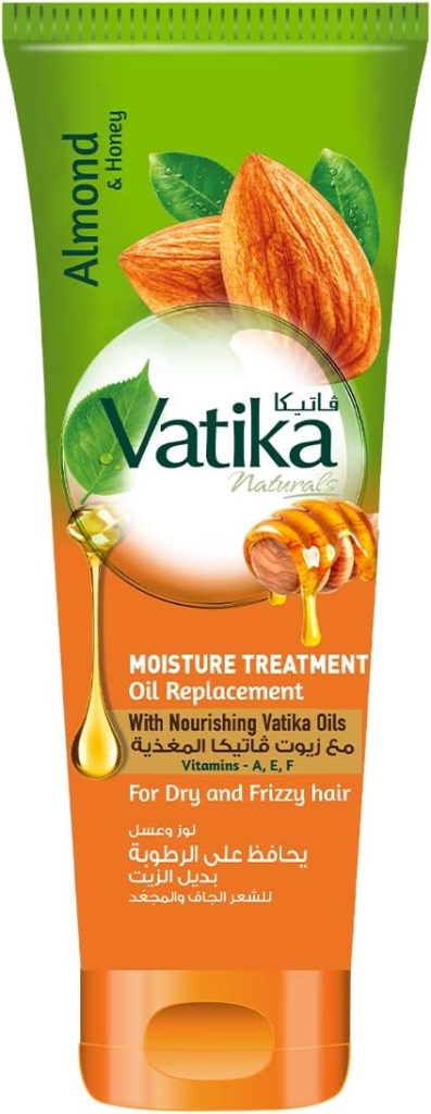 Vatika Naturals Moisture Treatment Oil Replacement | Almond & Honey | Non-Sticky & Non-Greasy | For Dry & Rough Hair - 200ml